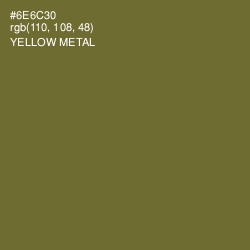 #6E6C30 - Yellow Metal Color Image